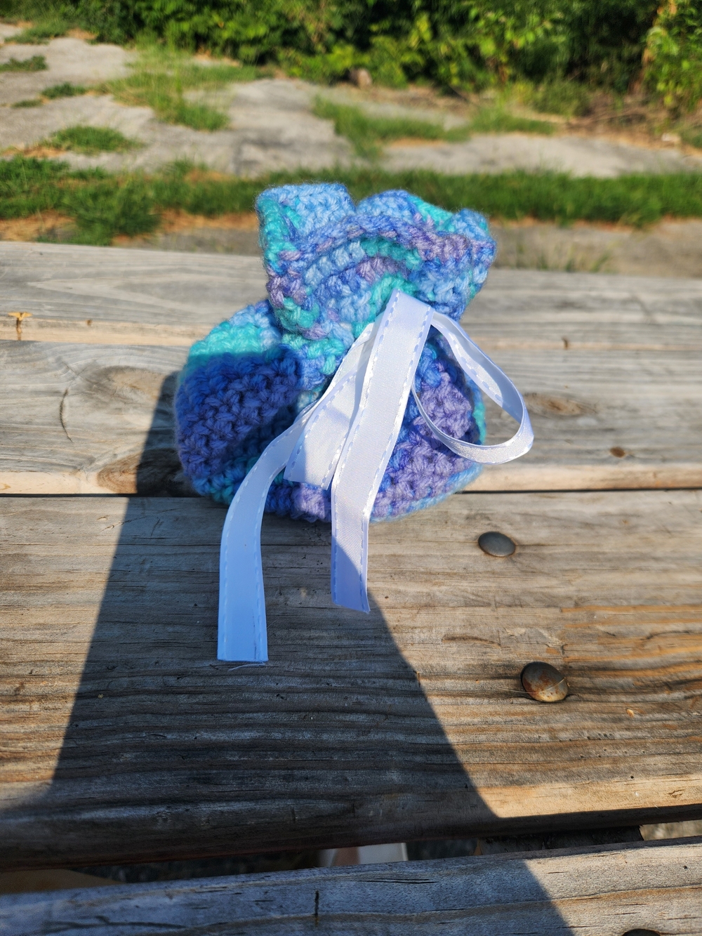 Handmade  Blue & Purple Treasure Keeper Pouch